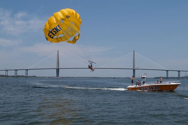 Parasailing Over Historic Charleston Harbor - Photo 1 of 25